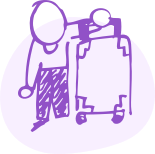 Traveller with luggage