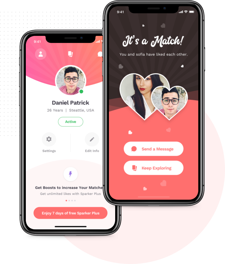 Innovative profile and match screen