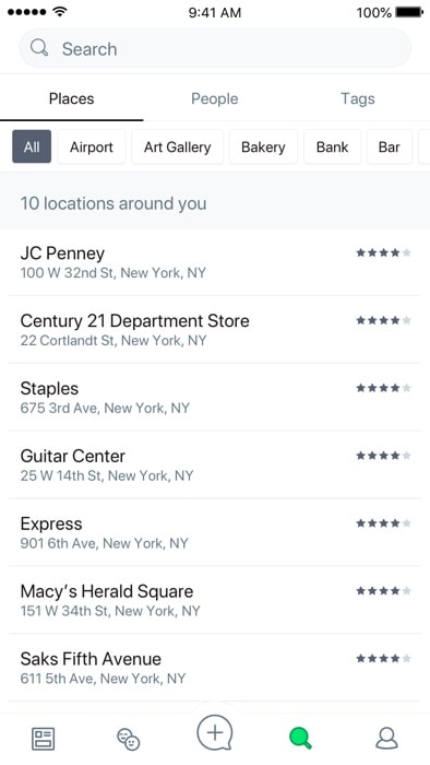 Search section in quickee a Feedback and Review management App